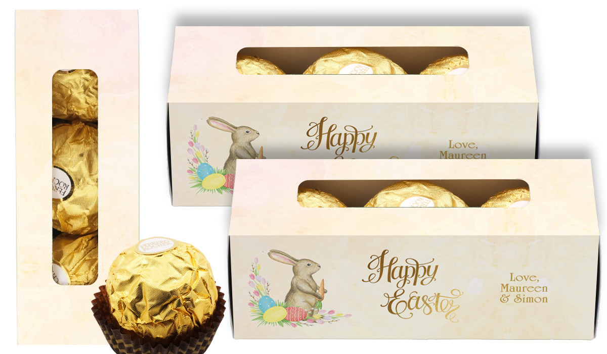 Beautiful Bunny Personalised Easter Ferrero Rocher Gift Box
