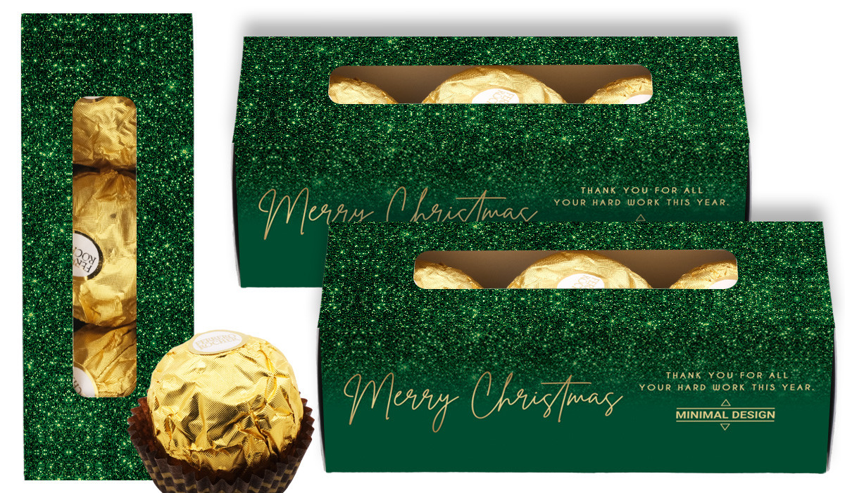 Glitter Christmas Custom Ferrero Rocher Gift Box