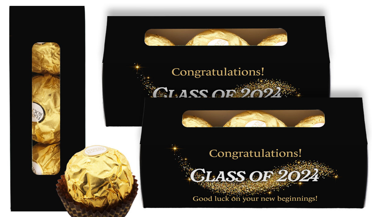 Gold Dust Graduation Personalised Ferrero Rocher Gift Box