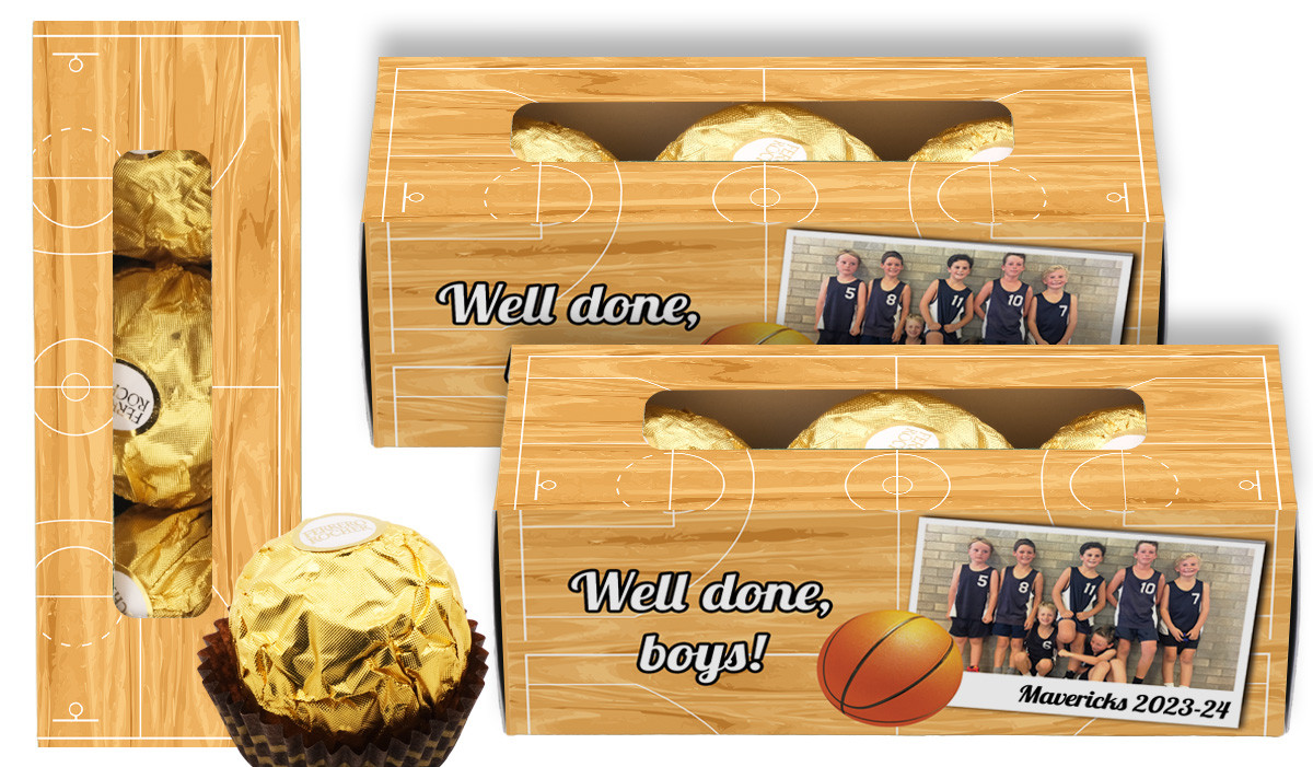 Basketball Photo Personalised Ferrero Rocher Gift Box