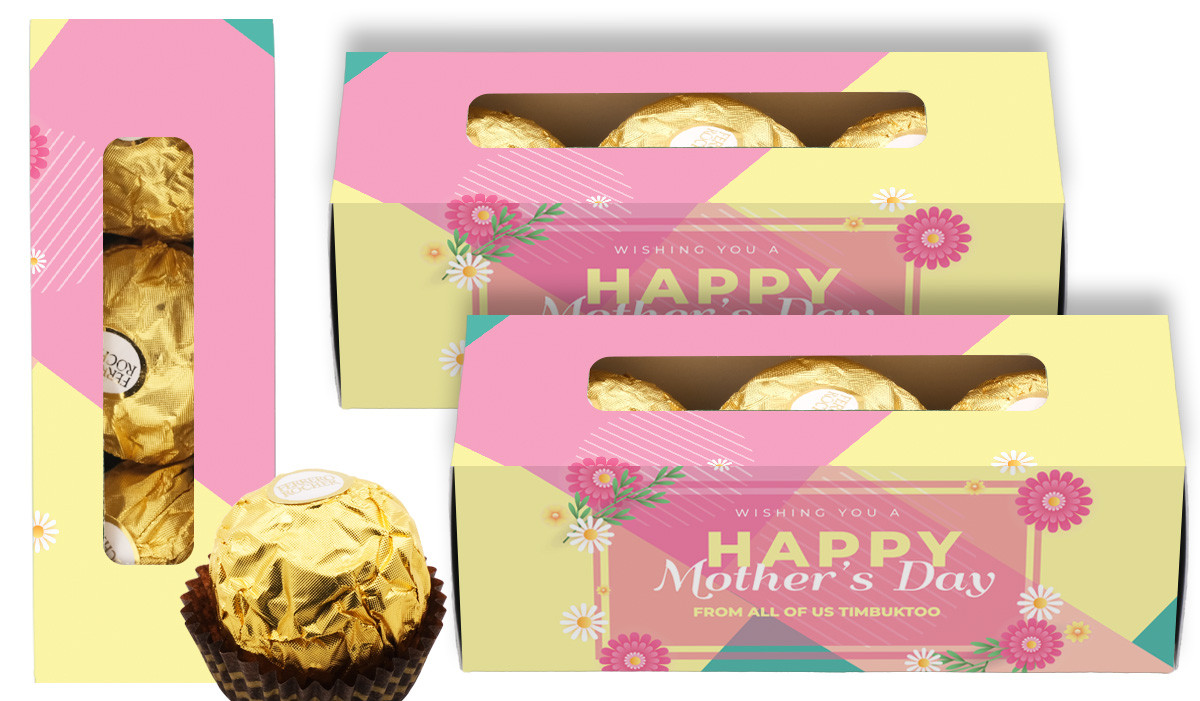 Bold Colours Mother's Day Personalised Ferrero Rocher Gift Box
