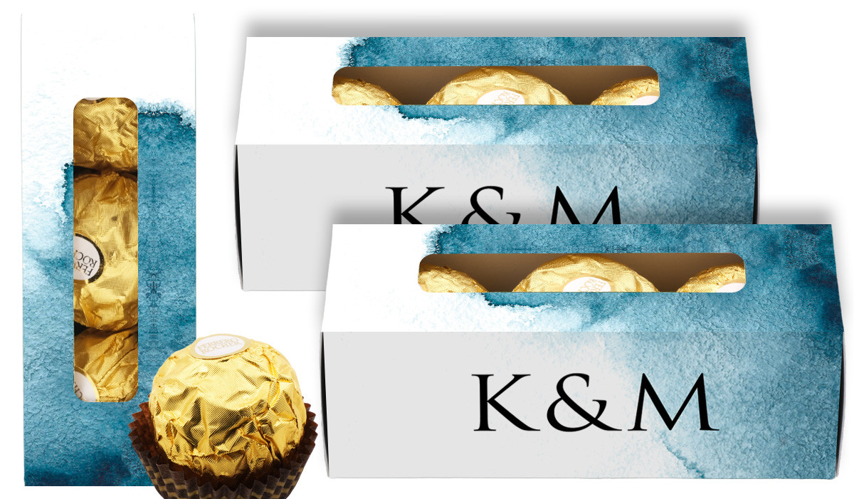 Blue Shade Personalised Ferrero Rocher Gift Box
