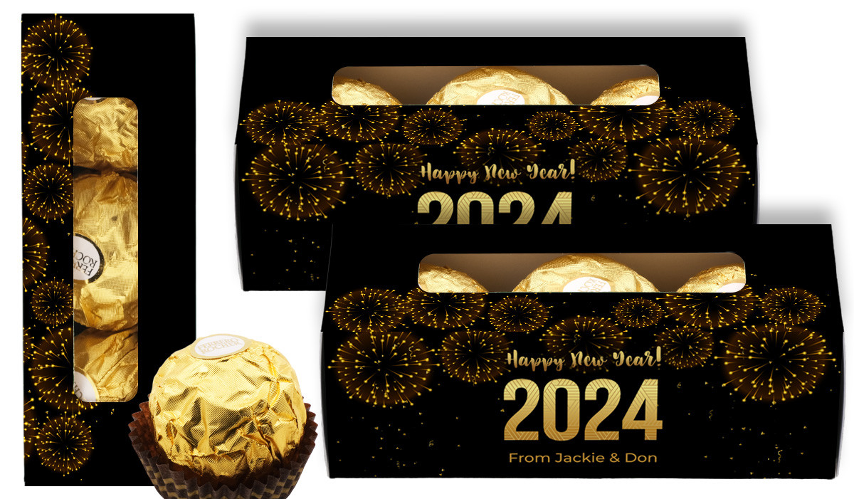 Black And Gold New Years Eve Ferrero Rocher Gift Box