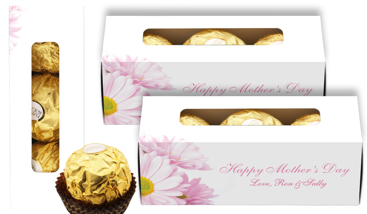 Pink Daisies Personalised Ferrero Rocher Gift Box