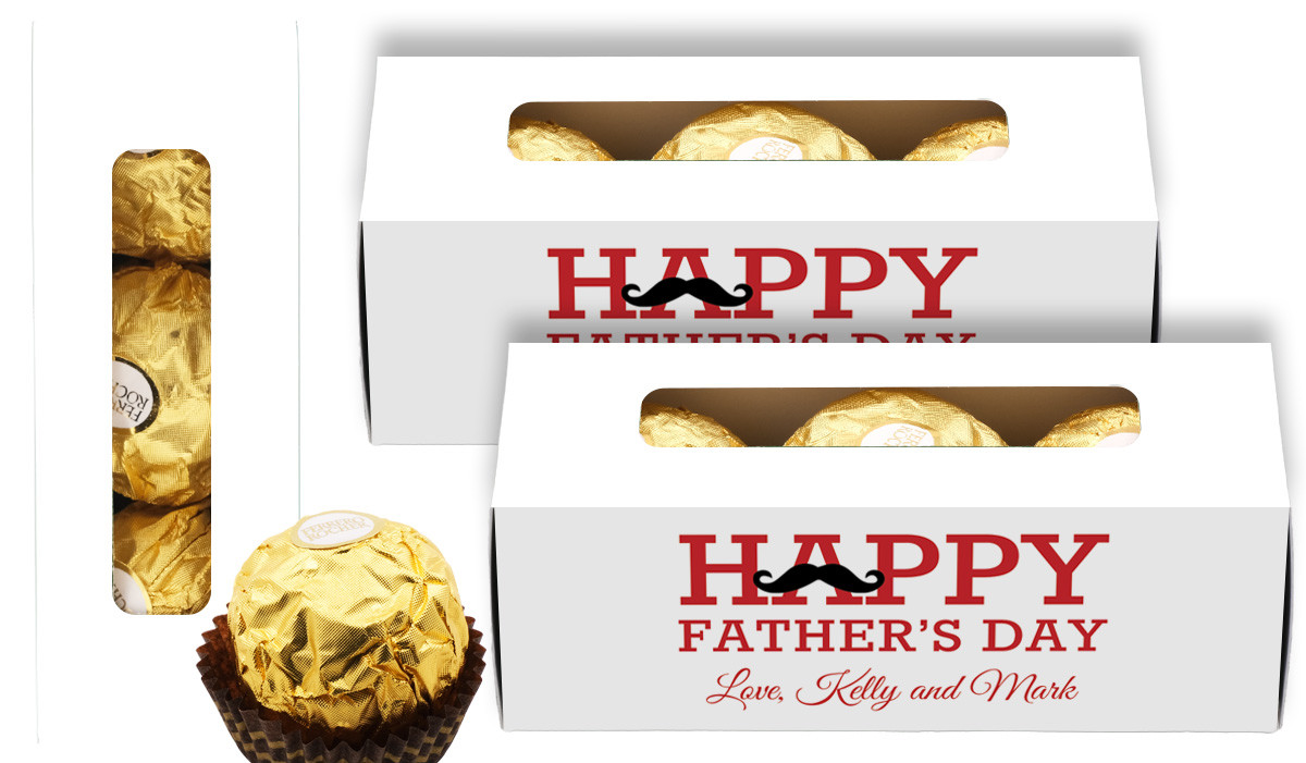Moustache Father's Day Personalised Ferrero Rocher Gift Box