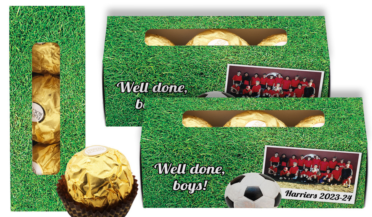 Soccer Photo Personalised Ferrero Rocher Gift Box
