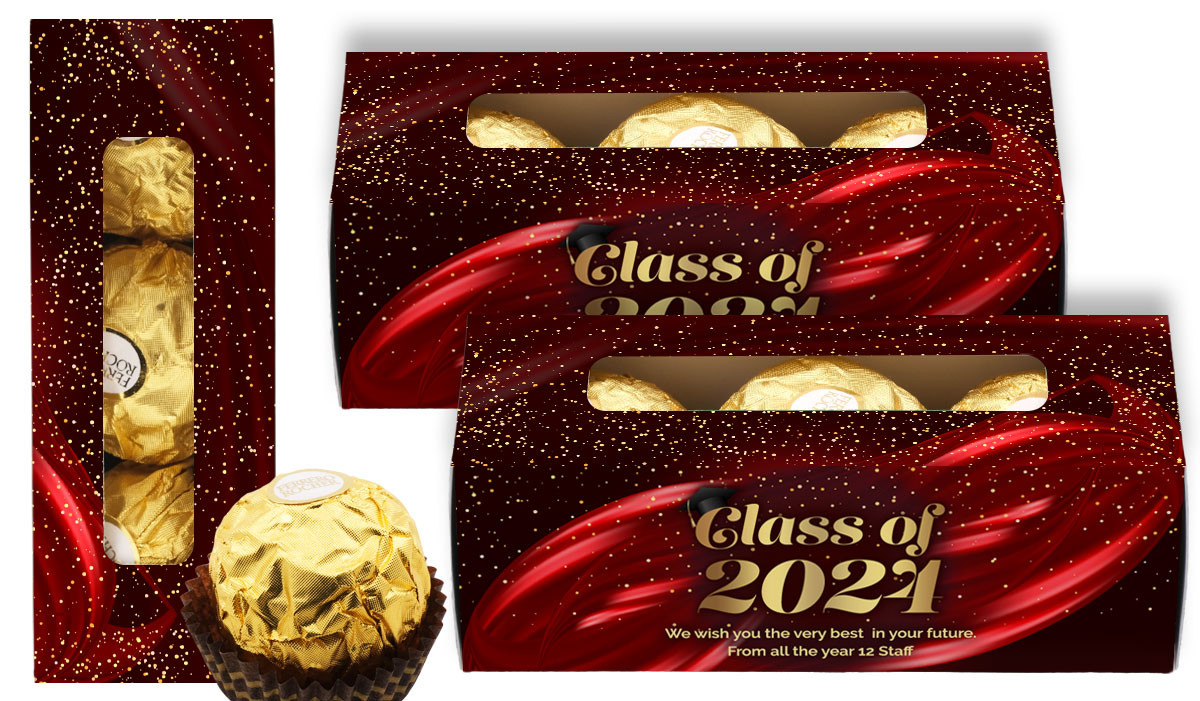 Red Curtain Graduation Personalised Ferrero Rocher Gift Box