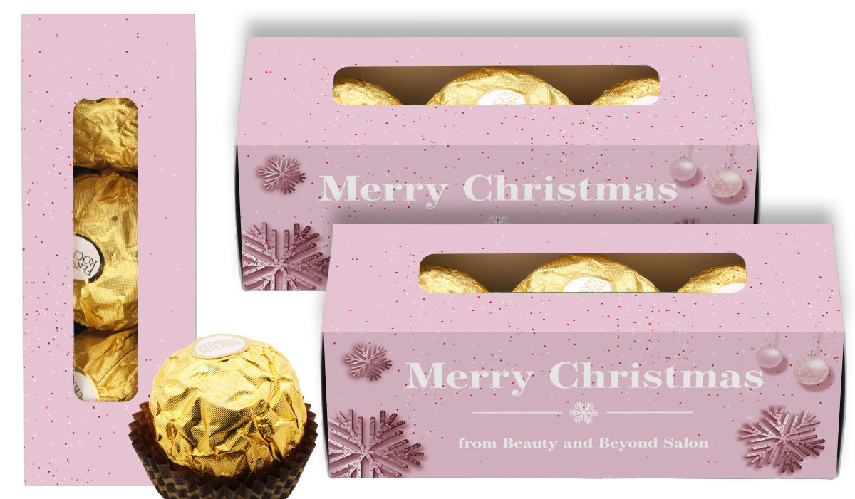 Pink Custom Christmas Ferrero Rocher Gift Box