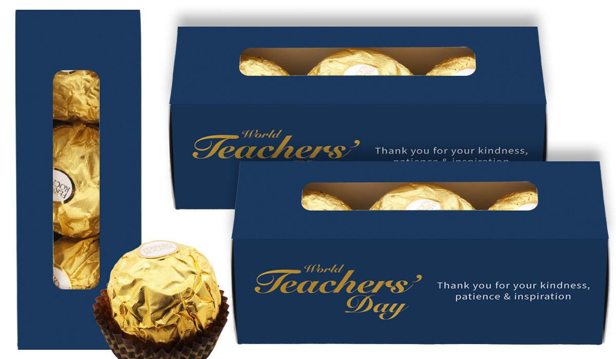 Simple Blue Teachers Day Ferrero Rocher Gift Box