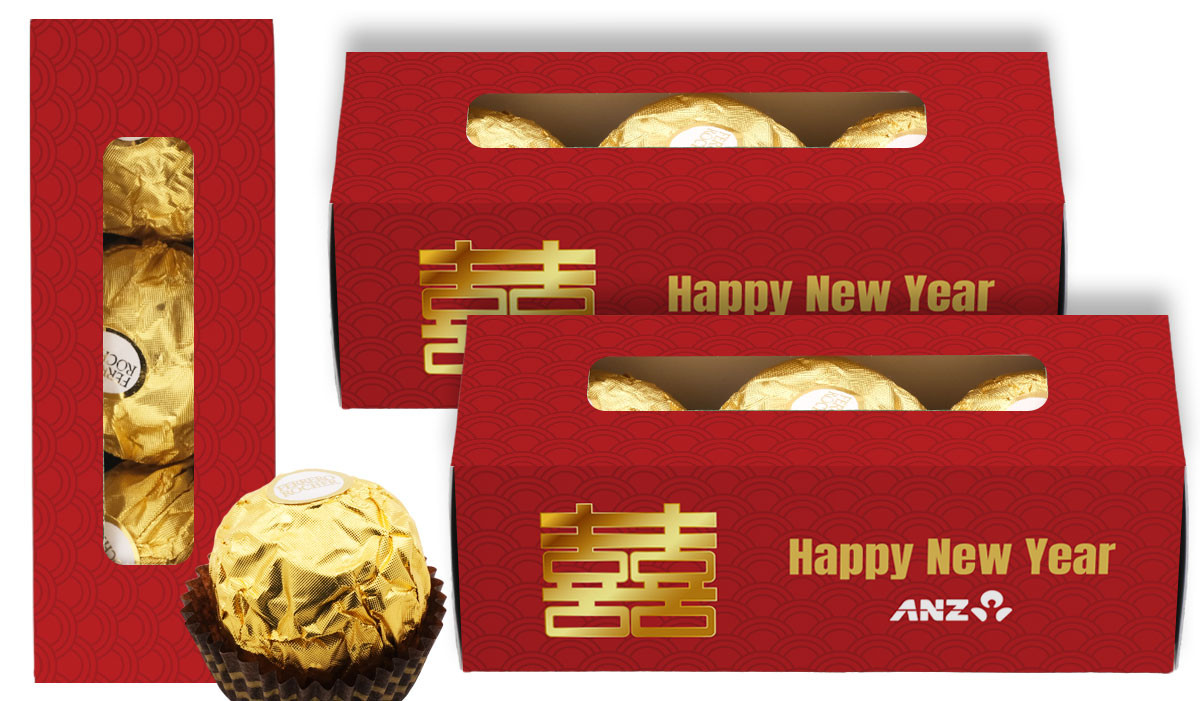 Double Happiness Chinese New Year Personalised Ferrero Rocher Gift Box