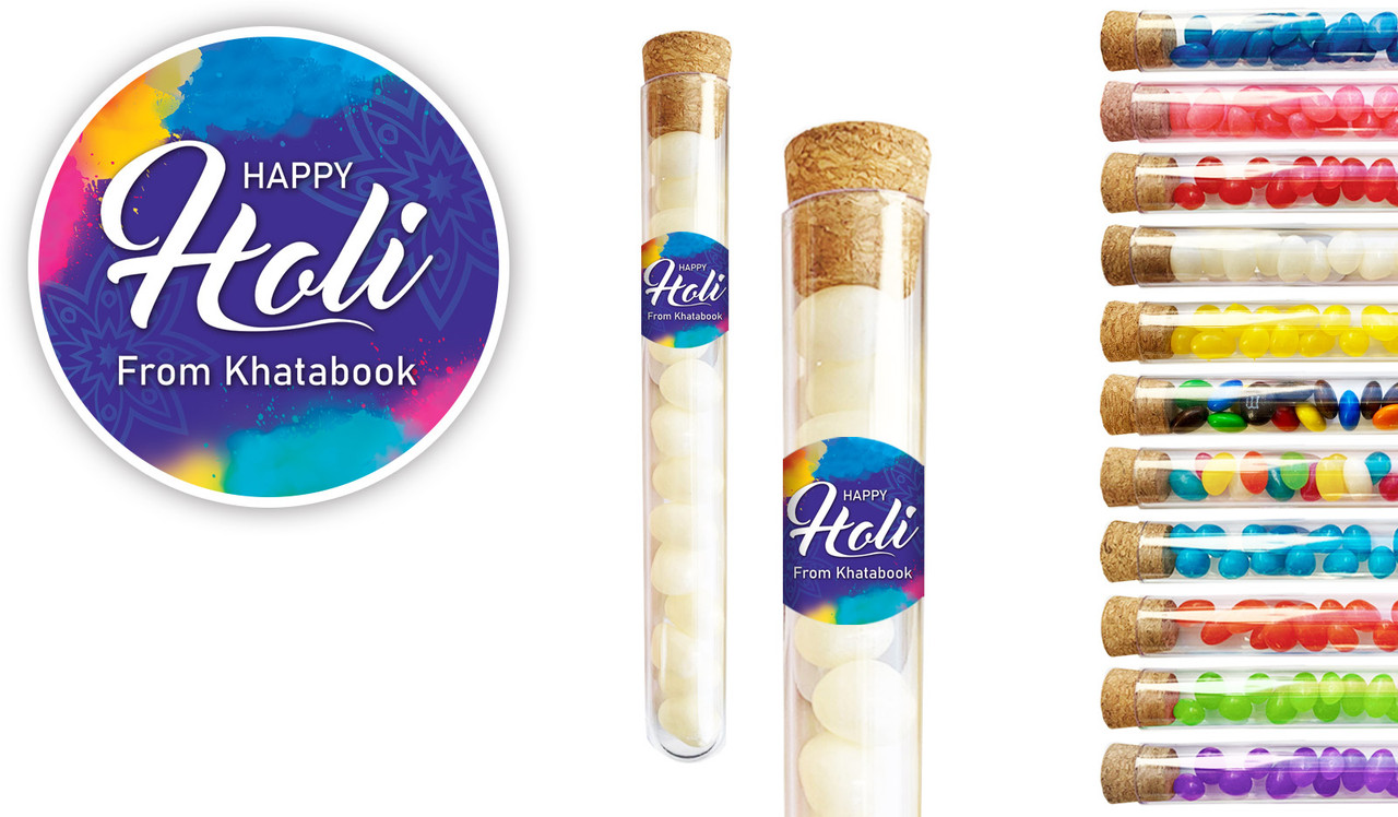 Purple Branded Holi Test Tubes