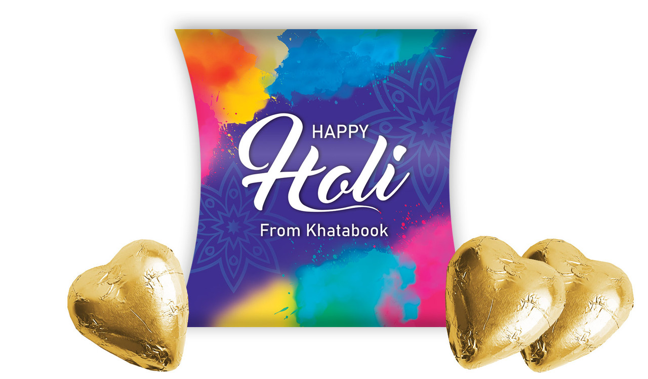 Purple Branded Holi Pillow Boxes