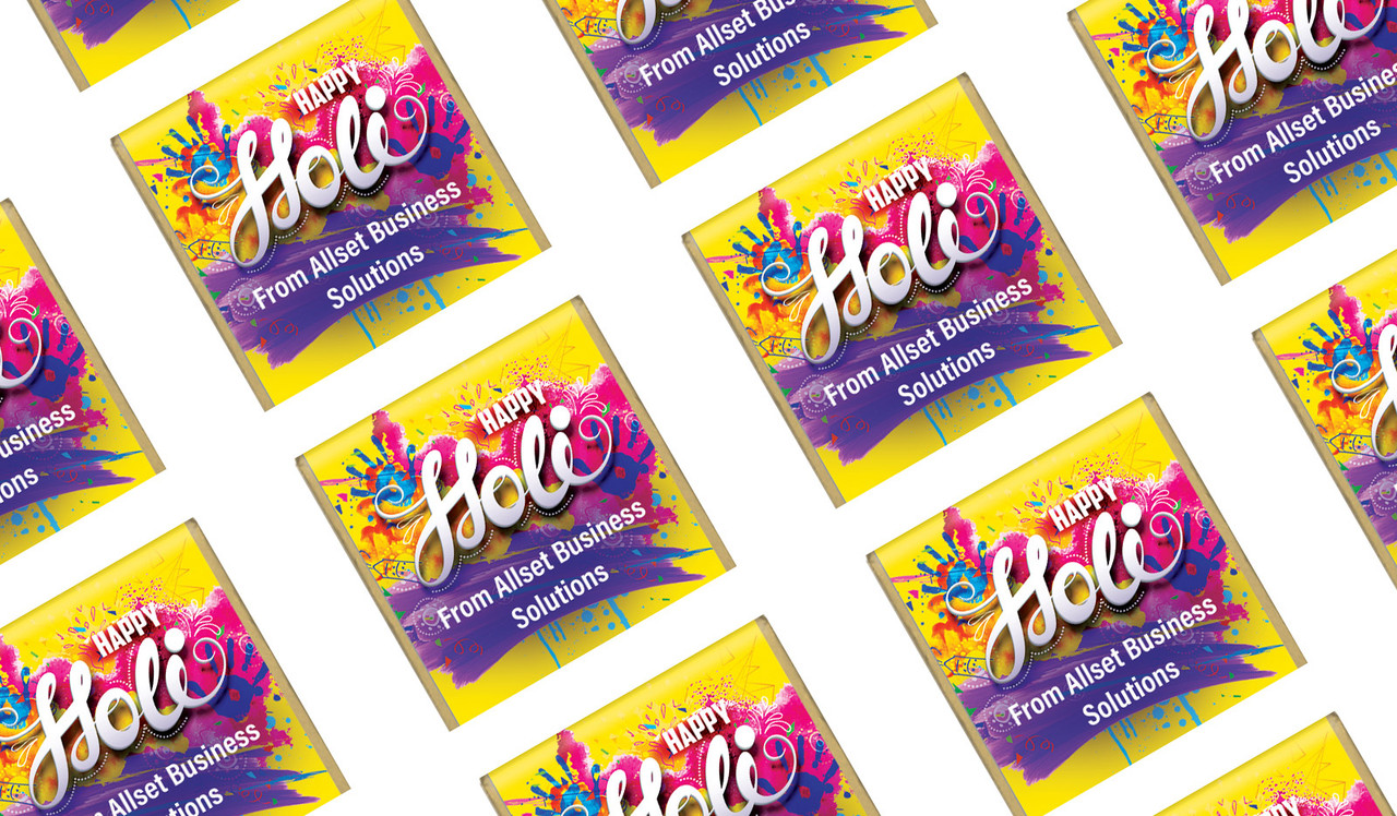 Yellow Branded Holi Mini Chocolates