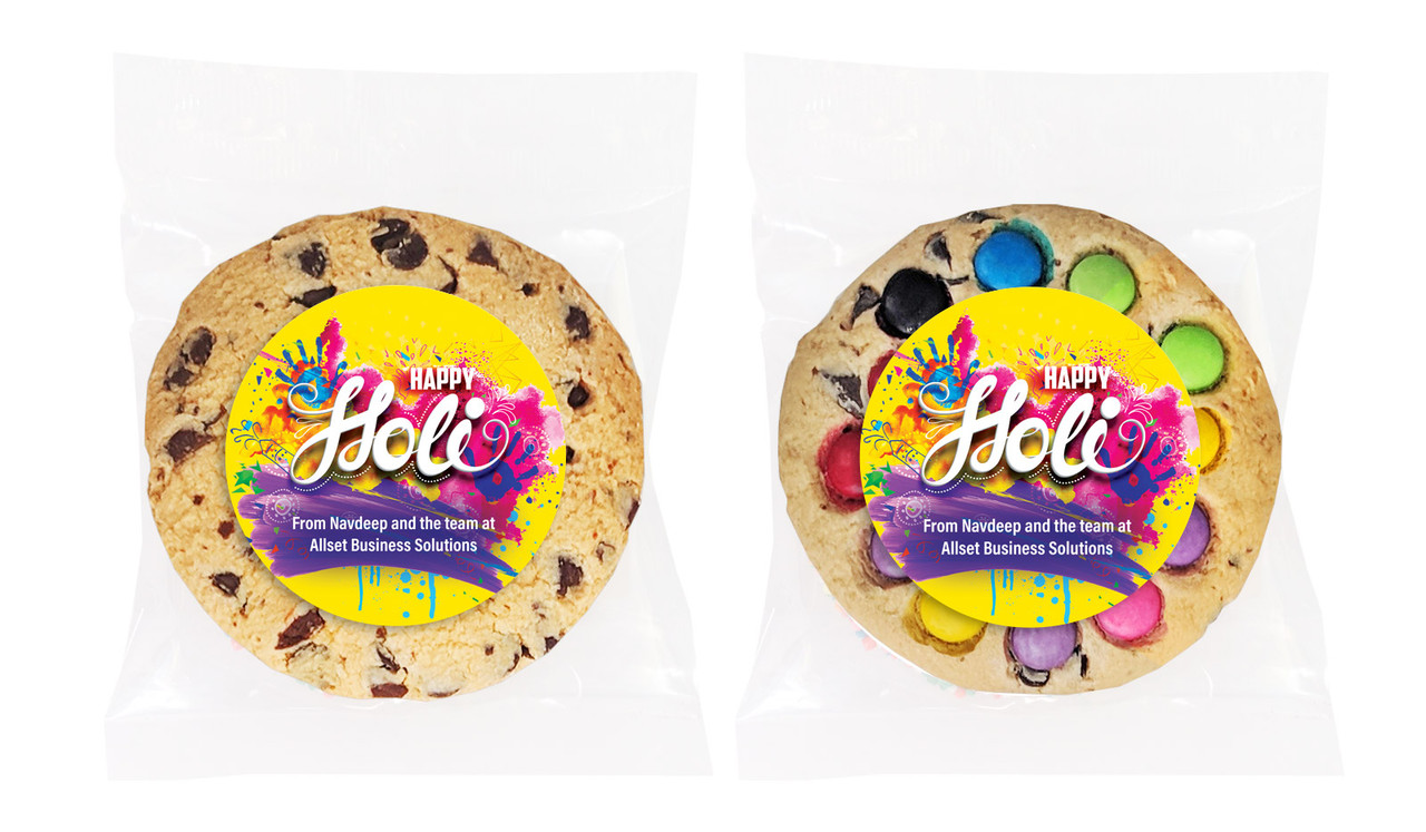 Yellow Branded Holi Cookie
