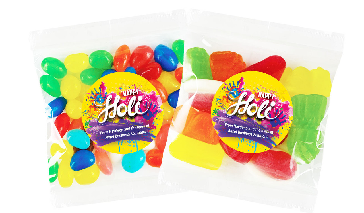 Yellow Branded Holi Lolly Bag