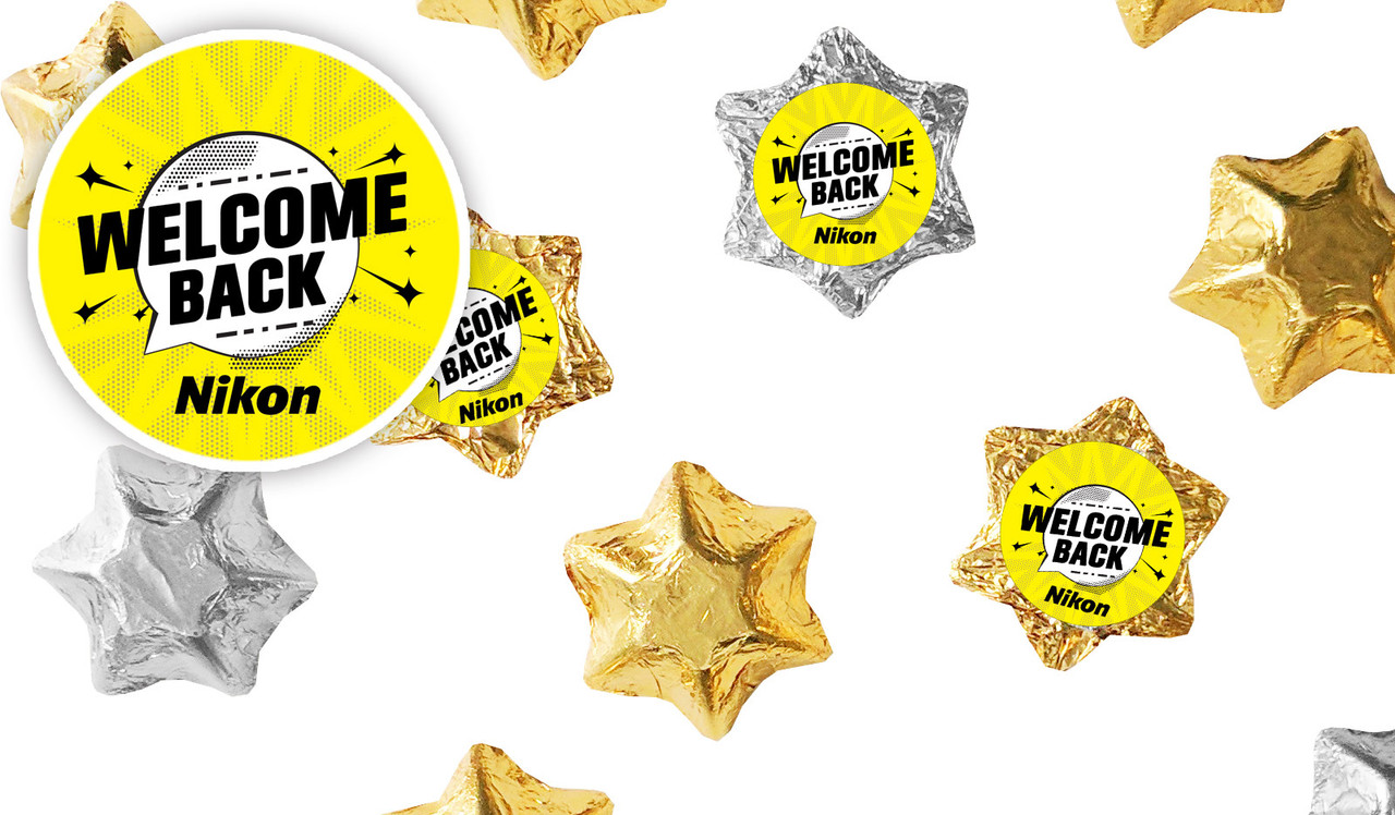 Starburst Welcome Back Personalised Foil Chocolate Stars