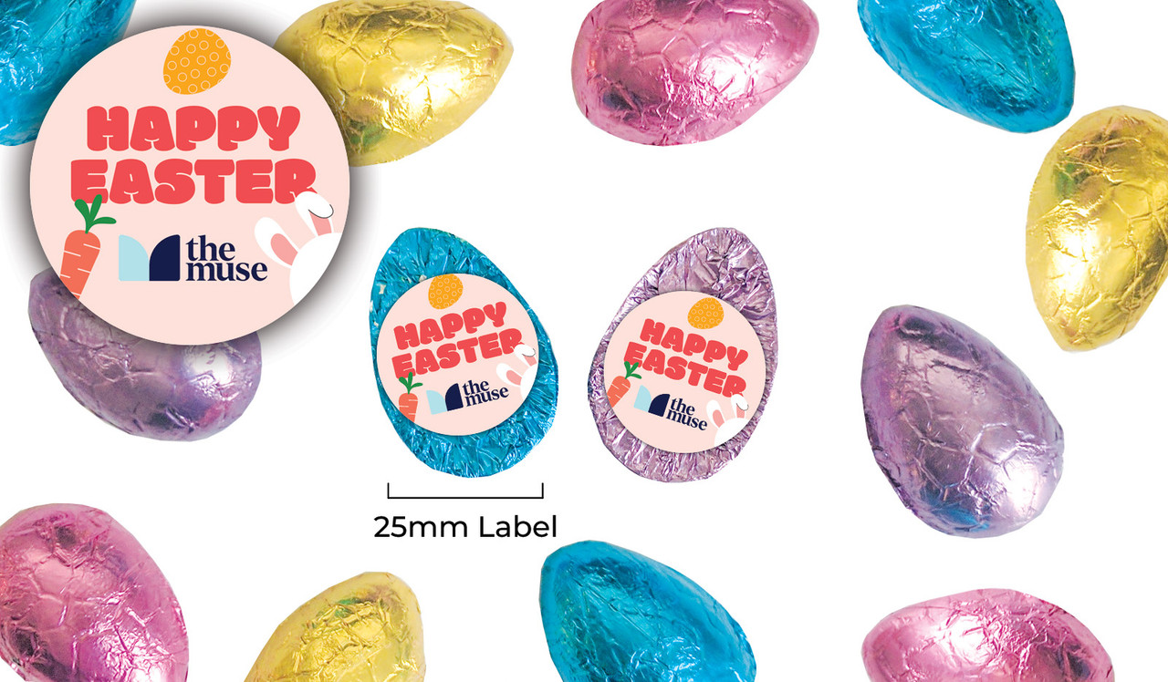Lucky Pink Personalised Chocolate Half Easter Eggs