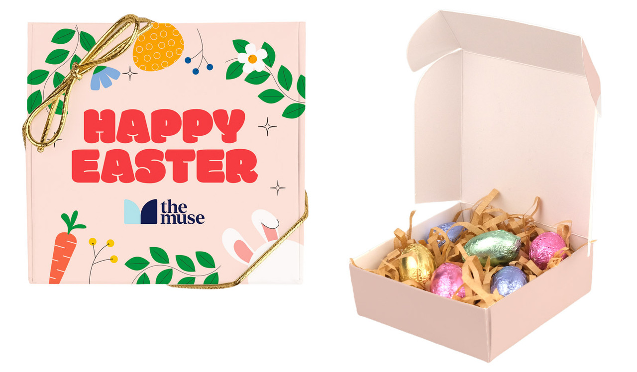 Lucky Pink Personalised Easter Egg Nest Box