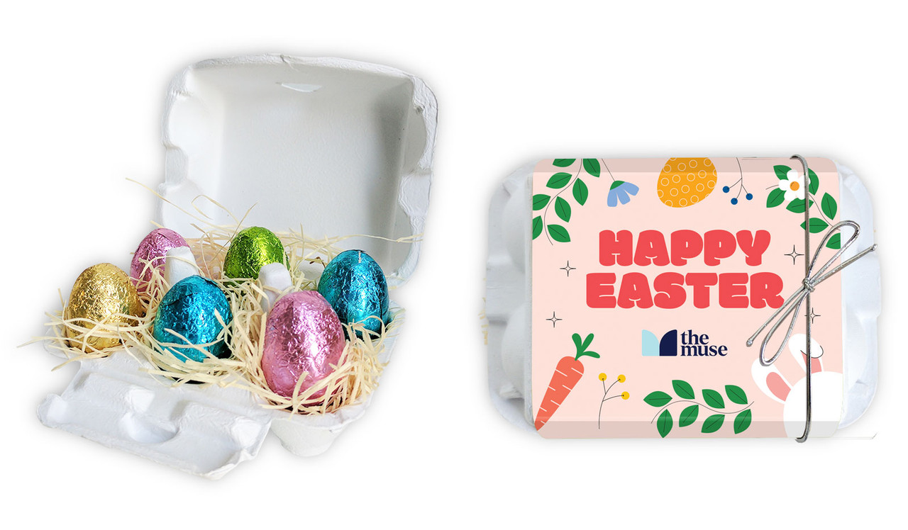 Lucky Pink Personalised Easter Egg Carton