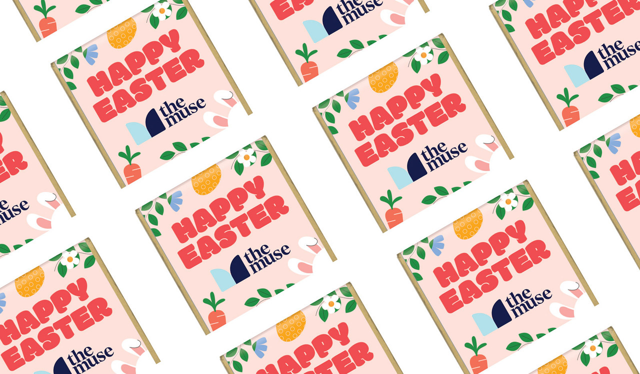 Lucky Pink Easter Personalised Mini Chocolates