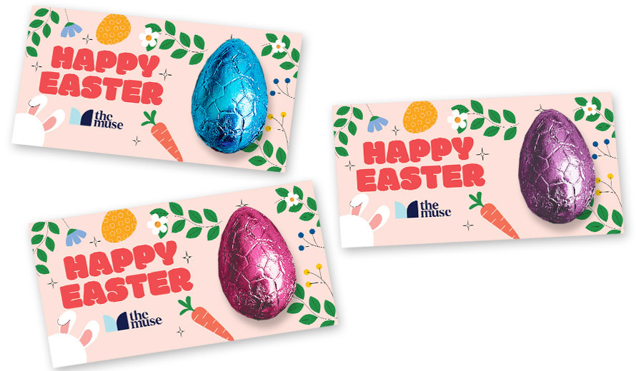 Lucky Pink Personalised Easter Egg Card