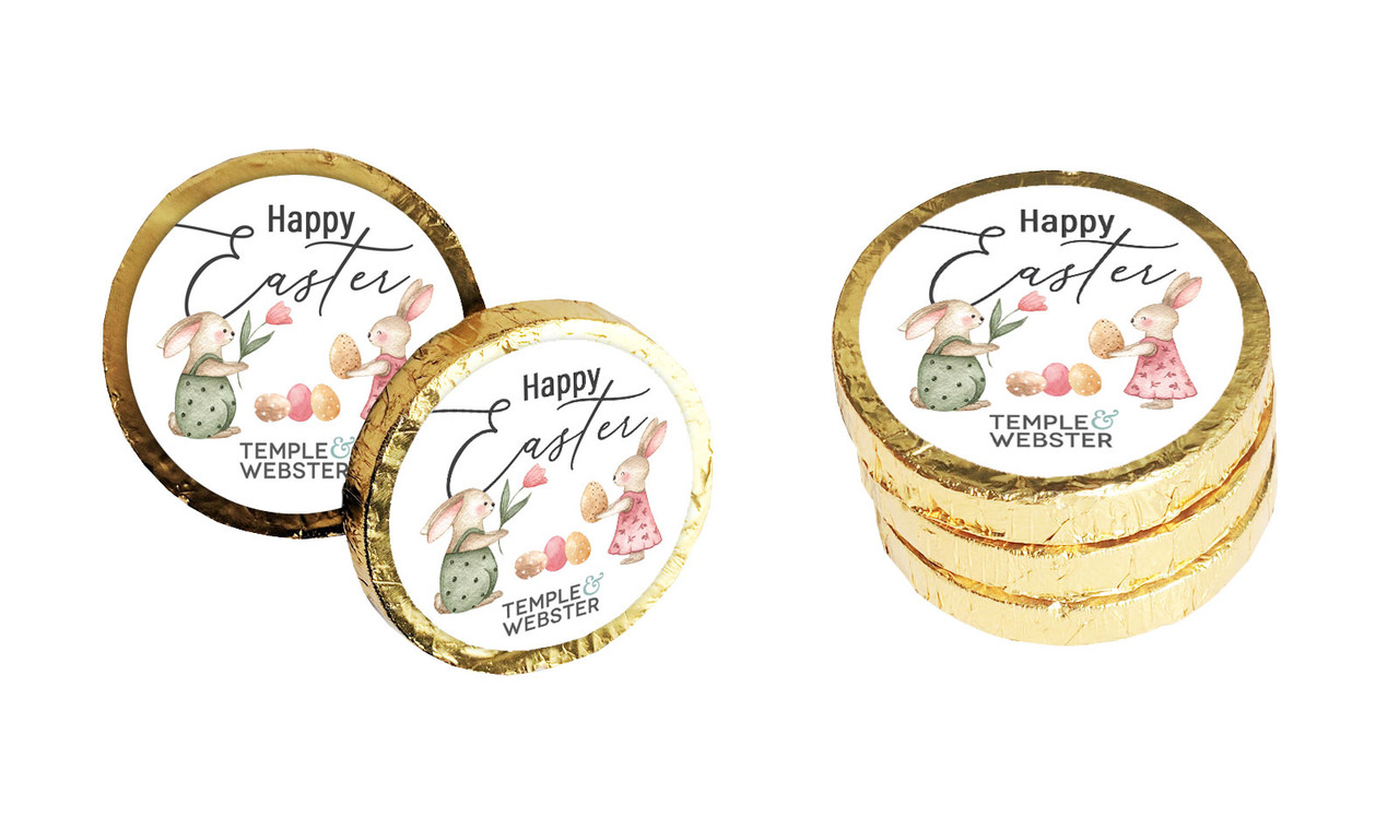 Furry Friends Custom Easter Chocolate Coins (Gold Or Silver)