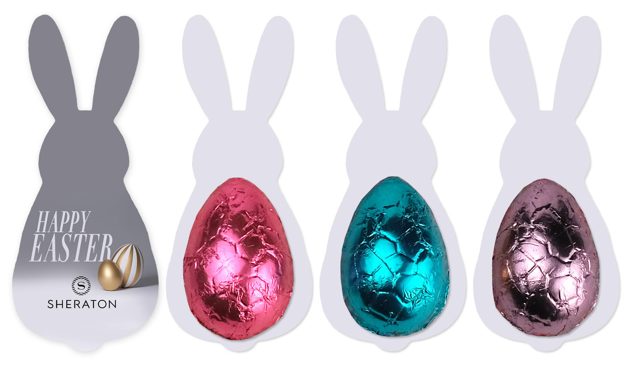 Elegant Eggs-Shape Card WIth Chocolate Half Egg