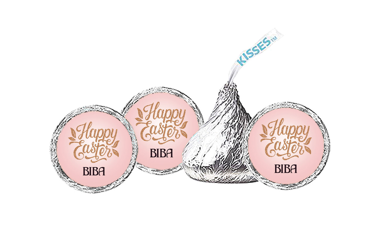 Blush And Copper Easter Personalised Hershey's Kisses