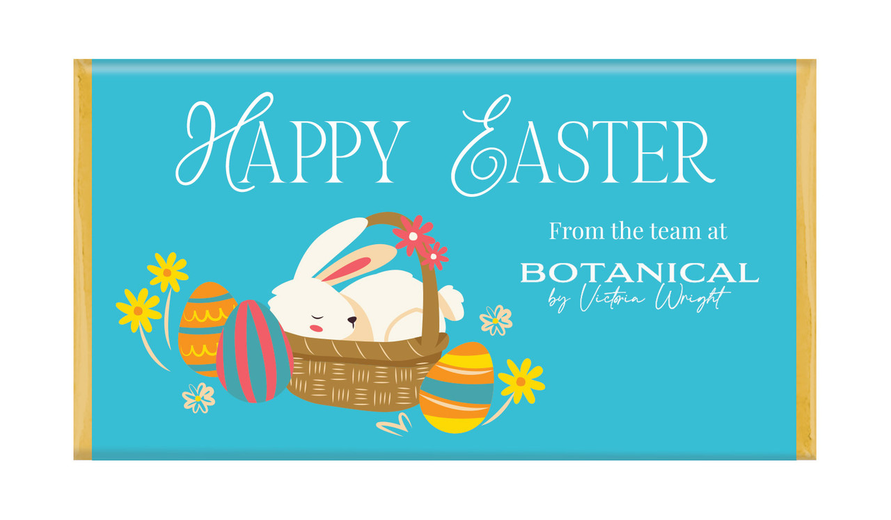 Blue Bunny Basket Personalised Easter Chocolates