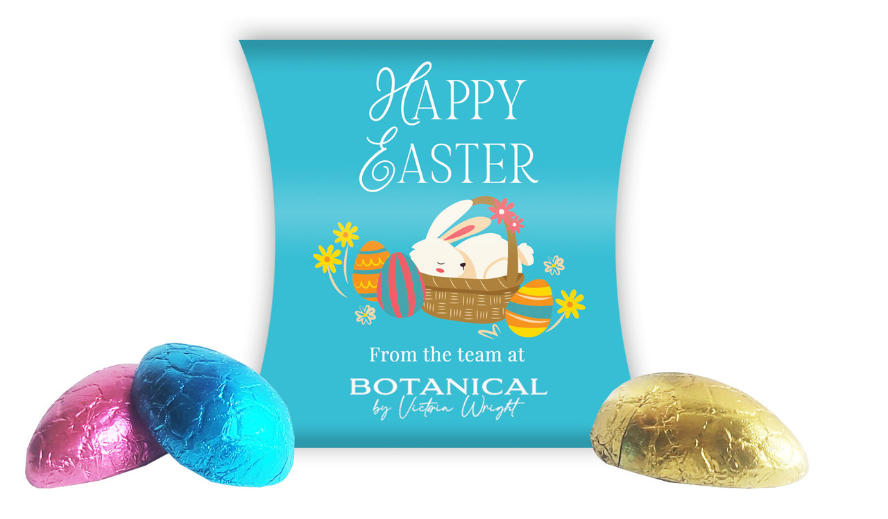 Blue Bunny Basket Easter Pillow Box