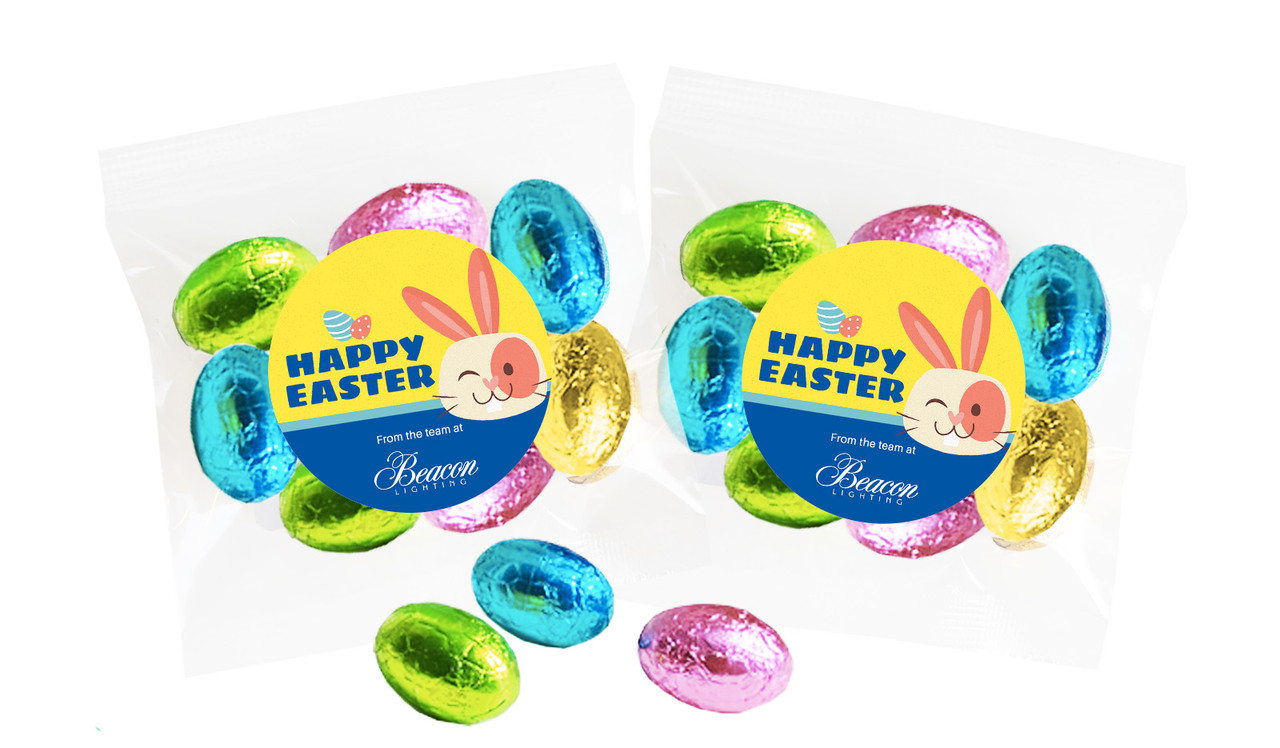 Block Colour Personalised Bag Of Easter Eggs