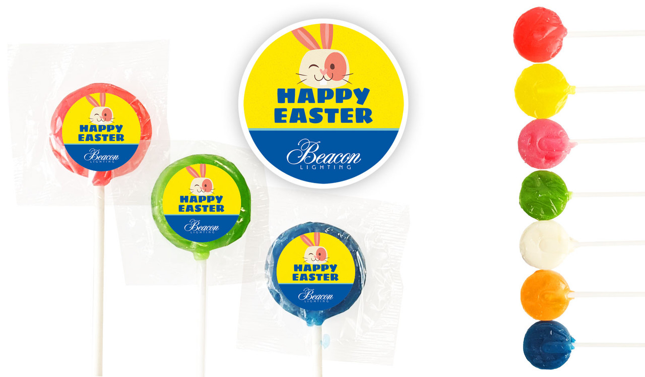 Block Colour Personalised Mini Lollipops