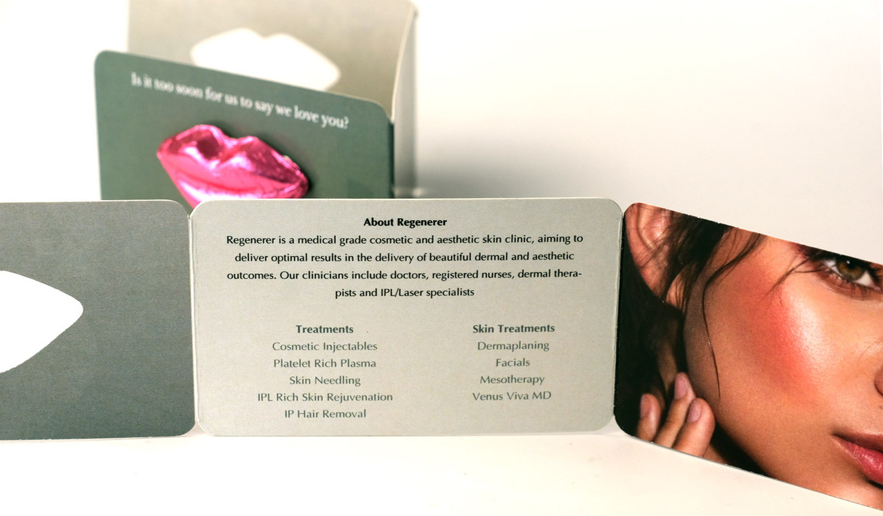 Room for marketing copy on both sides of the card