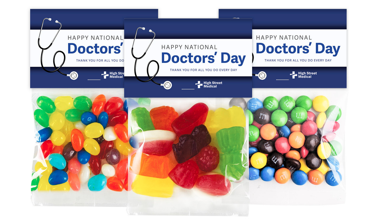 National Doctors Day Personalised Lolly Bag With Topper