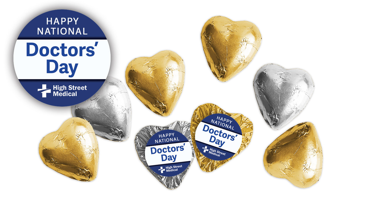 National Doctors Day Personalised Foil Chocolate Hearts