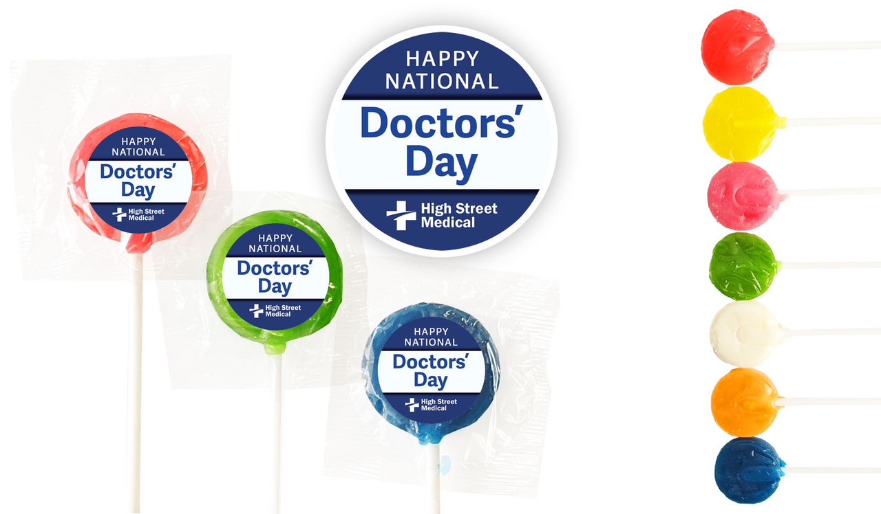 National Doctors Day Custom 3cm Mini Lollipops