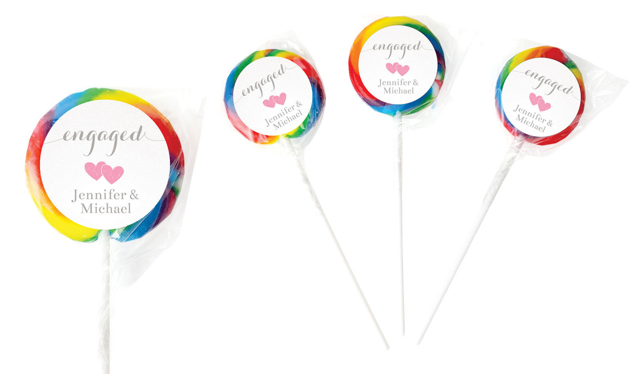 Flowing Words On Canvas Custom Engagement Lollipops