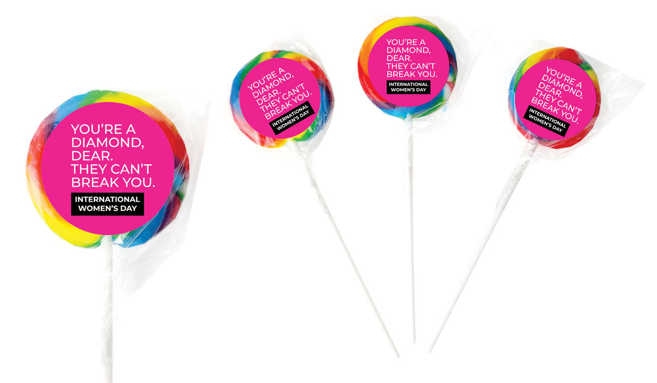 Diamond International Womens Day Personalised Lollipops