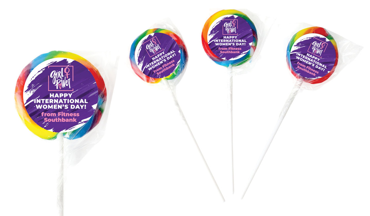 Girl Power International Womens Day Personalised Lollipops