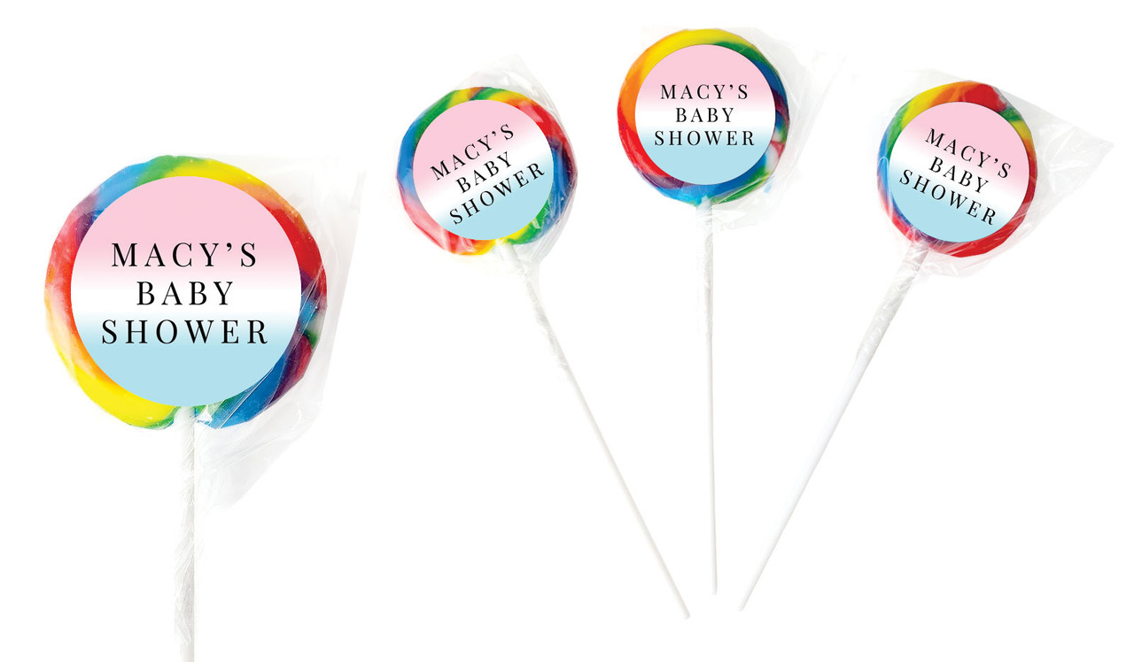 Gradient Gender Reveal Personalised Lollipop