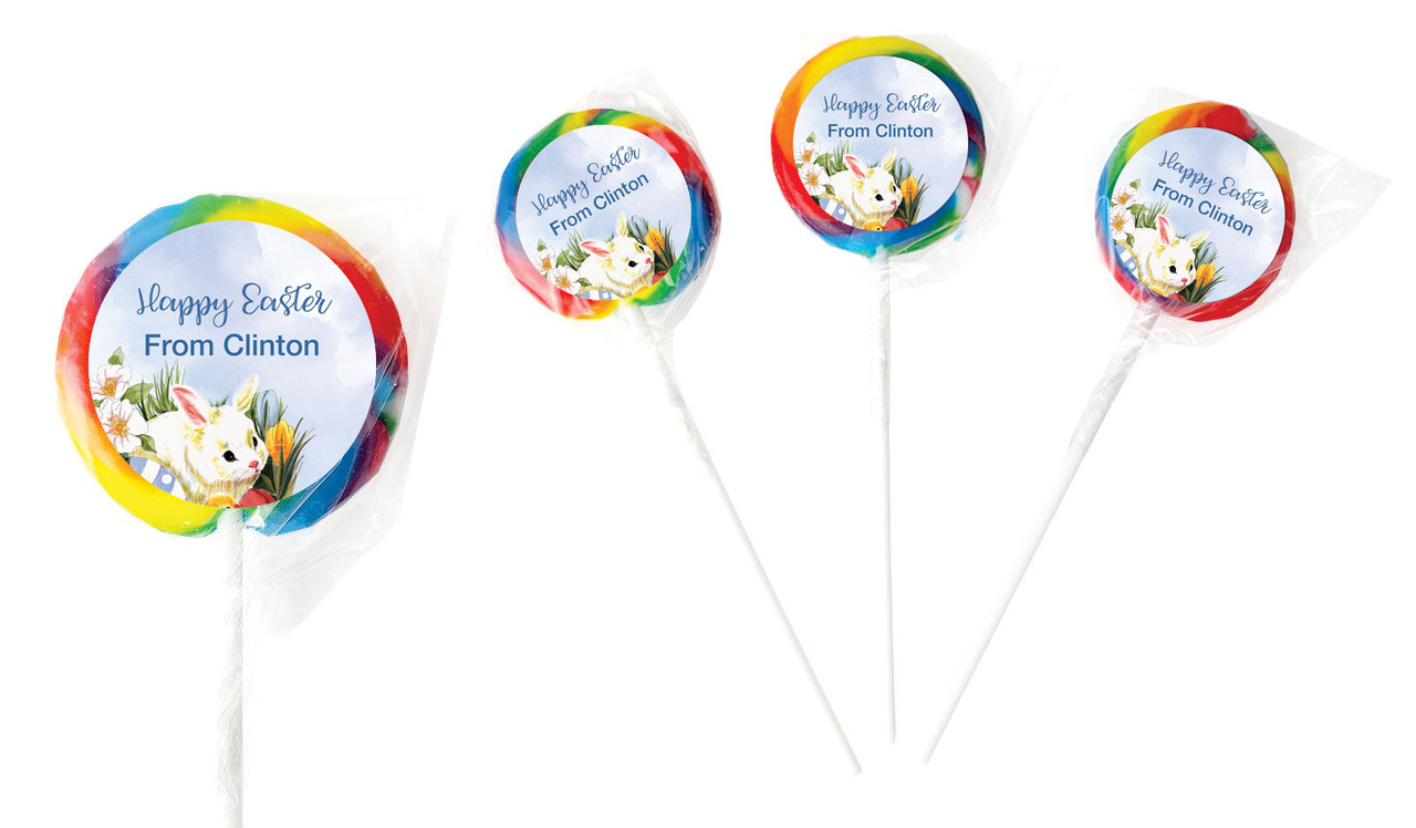 Easter Scene Personalised Lollipops
