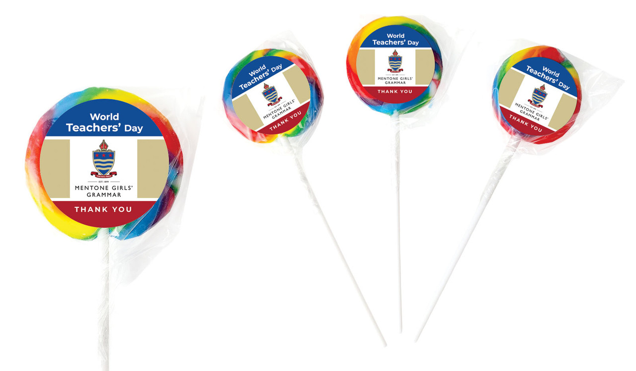 School Colours Personalised Teachers Day Lollipop