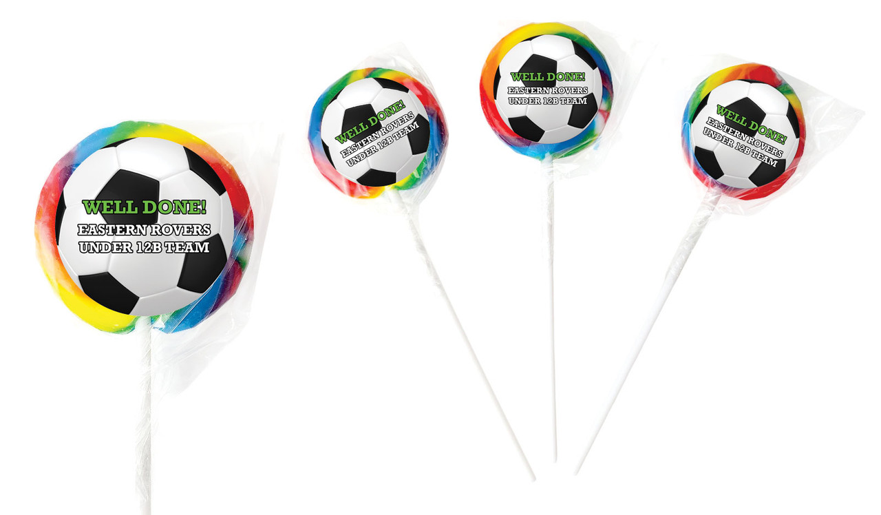 Soccer Personalised Lollipops