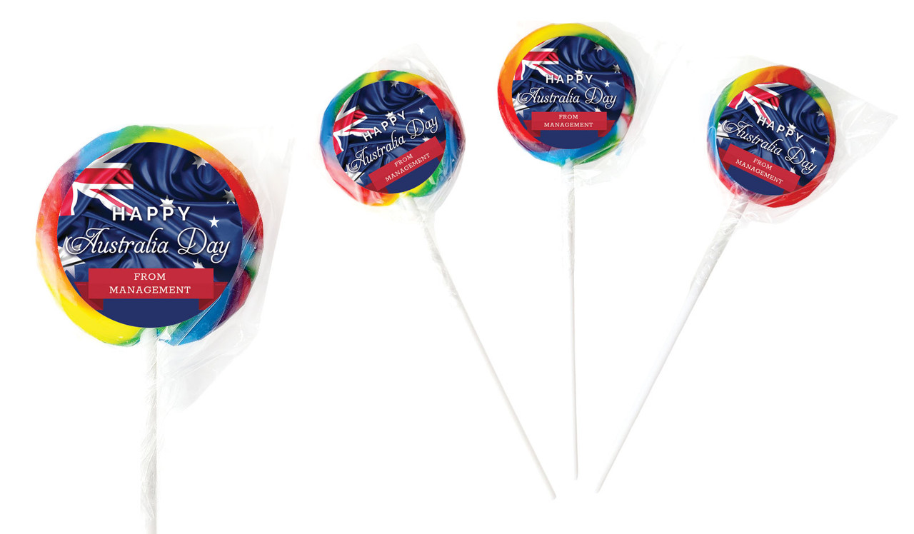 Australian Flag Australia Day Personalised Lollipops