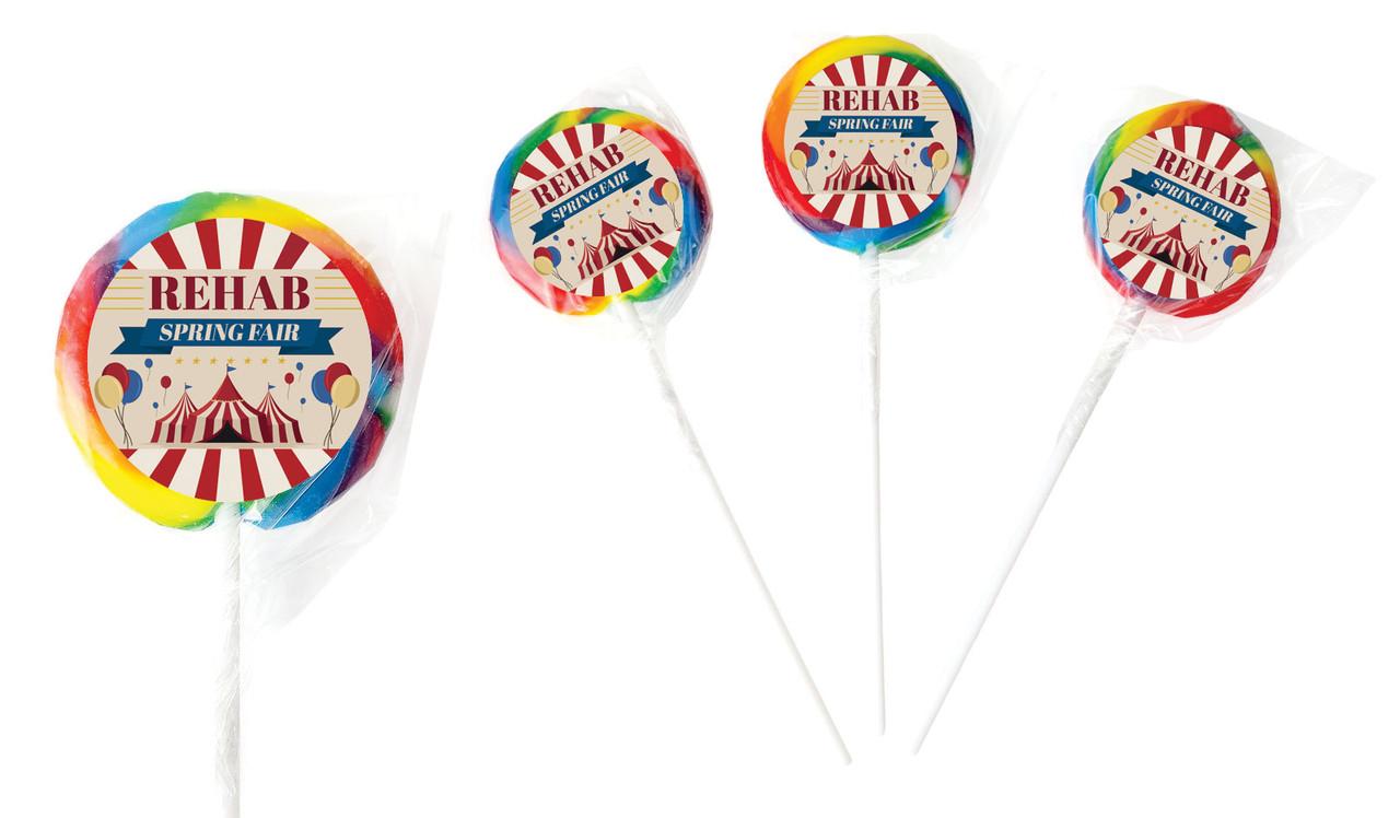 Retro Circus Personalised Lollipops - Australia's #1 Kids Party Supplies