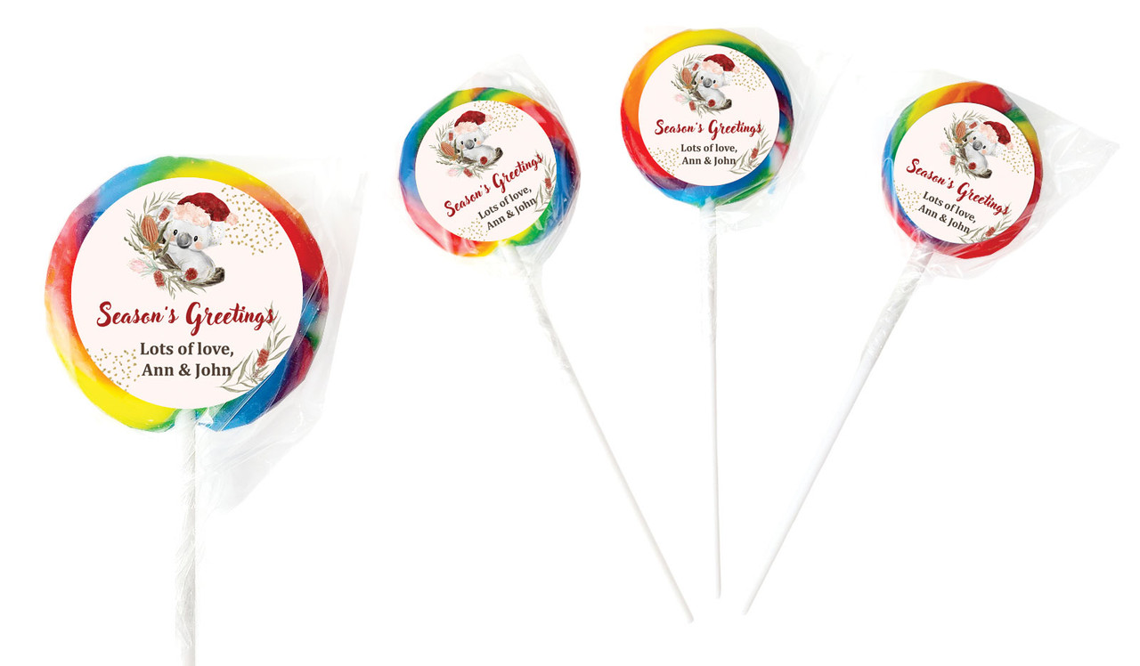Koala Christmas Personalised Christmas Lollipops