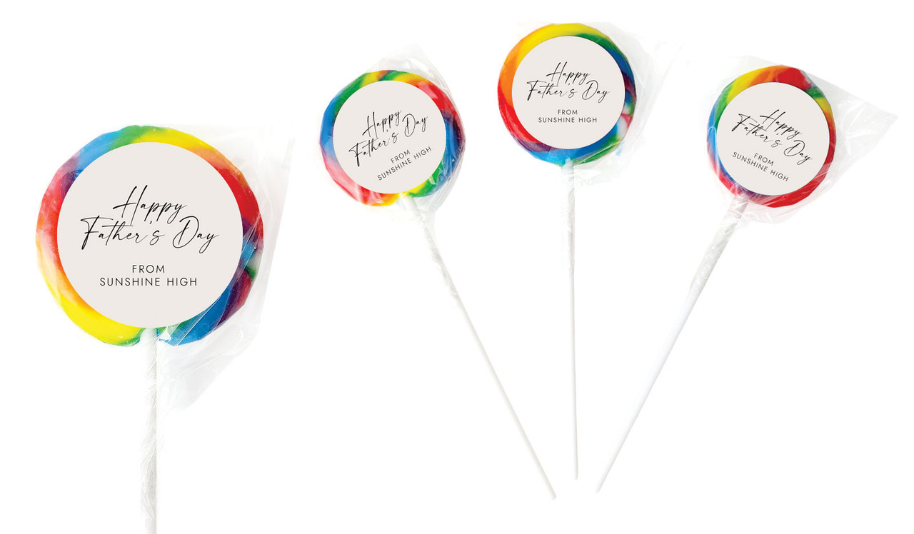 Natural Fathers Day Personalised Lollipops