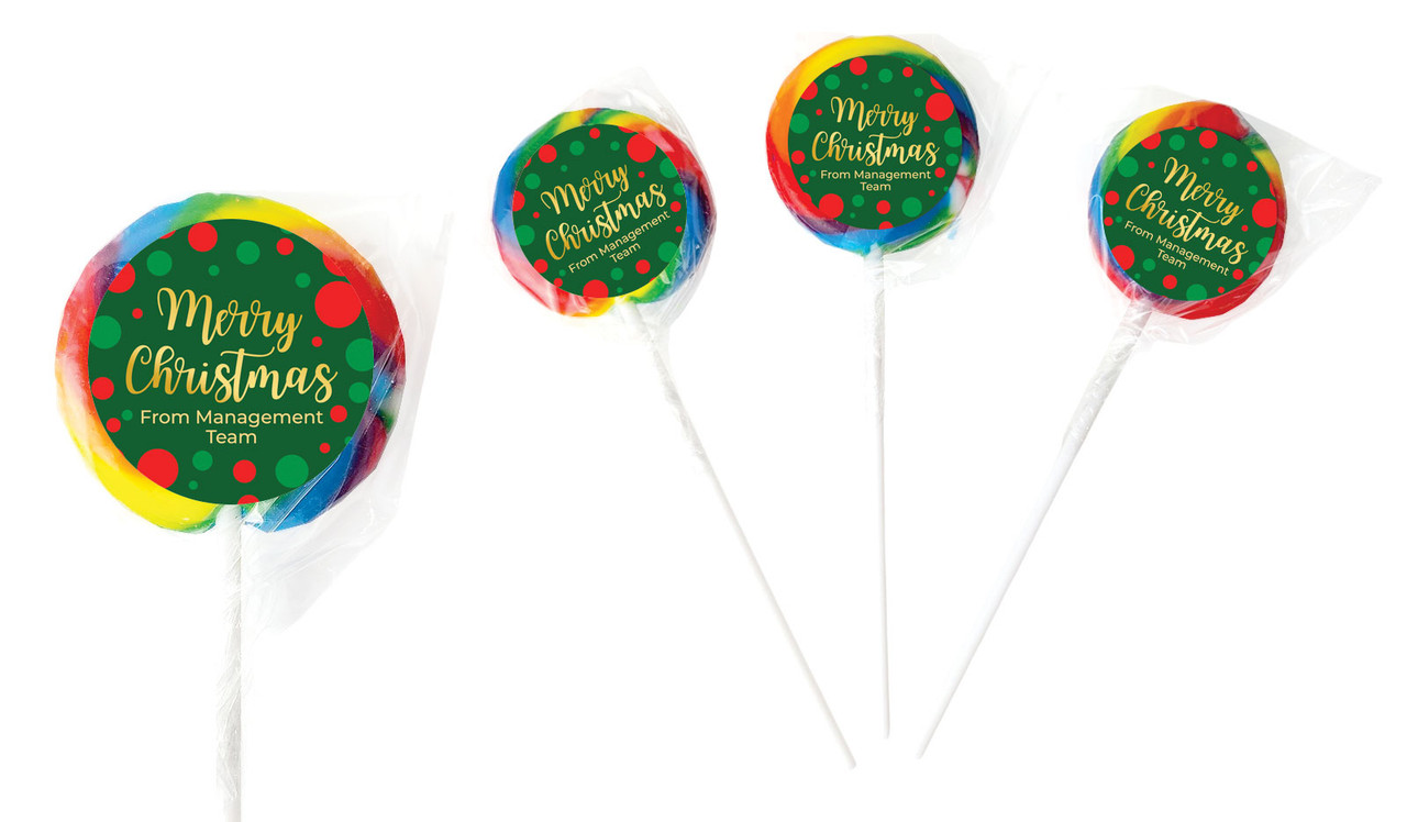 Xmas Dots Christmas Personalised Christmas Lollipops