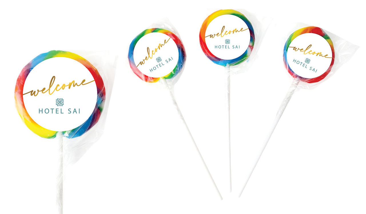Simple Welcome Hospitality Branded Lollipops