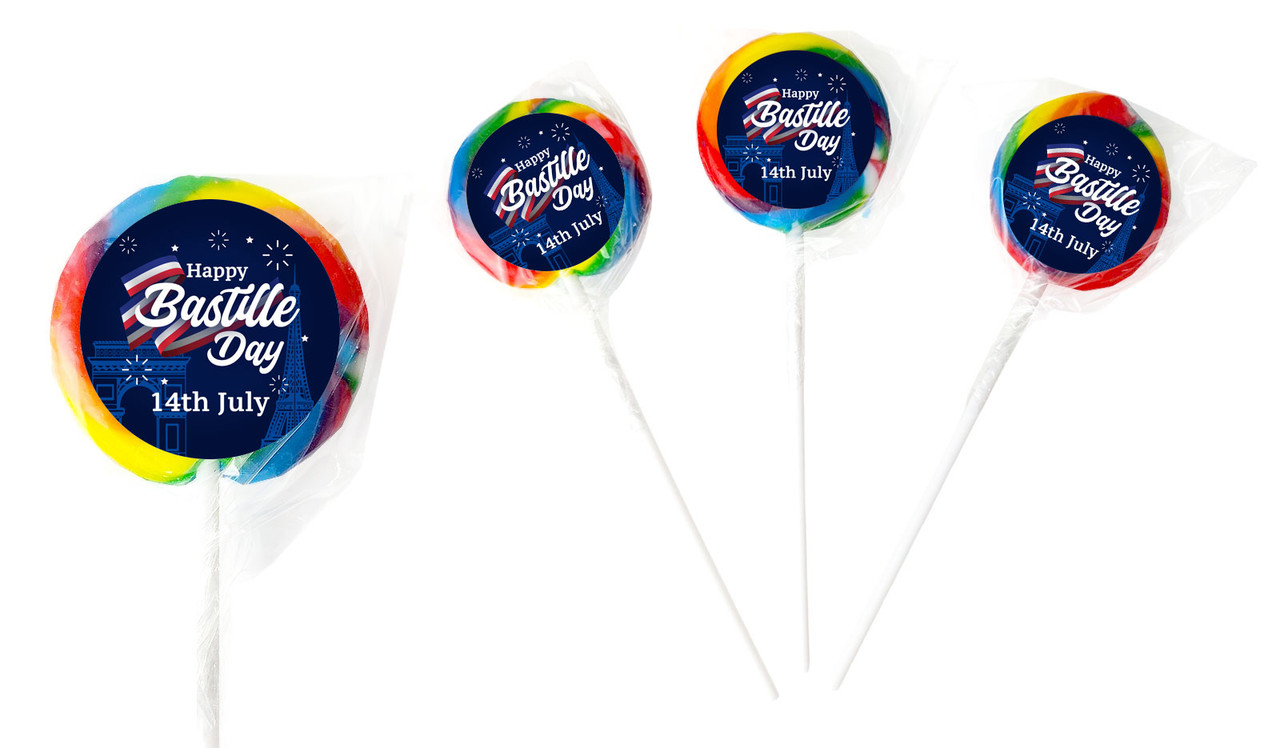 Bastille Day Personalised Lollipops